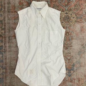 Thom Browne button up sleeveless top